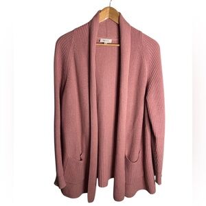 Haven Well Witinh Pink Cotton/Cashmere Open Front Sweater
